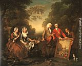 William Hogarth Canvas Paintings - The Fountaine Family